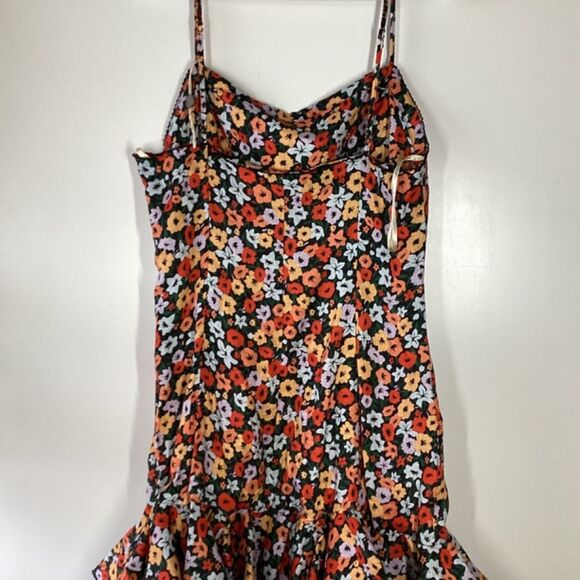 Agua by Agua BenditaTumbao Ruffled floral Linen Mini Dress Size  XL - Picture 7 of 14